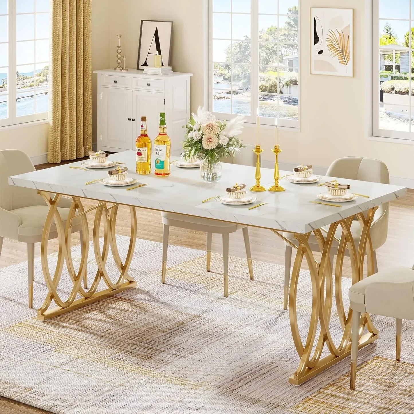 Modern Dining Table, 63"
