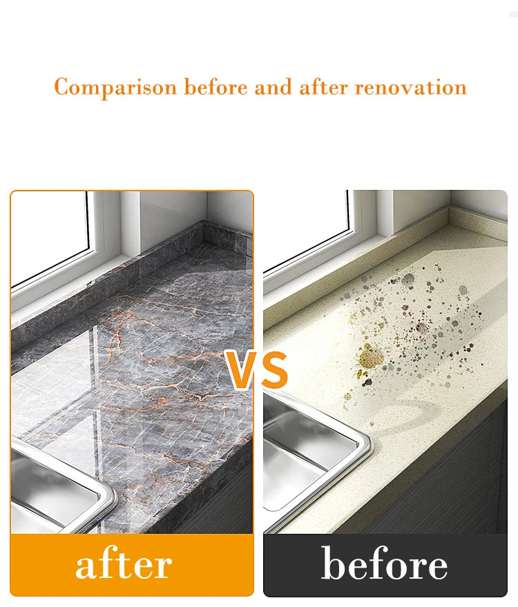 Marble Kitchen Oil-Proof Film Waterproof Moisture-Proof Self-Adhesive Wallpaper