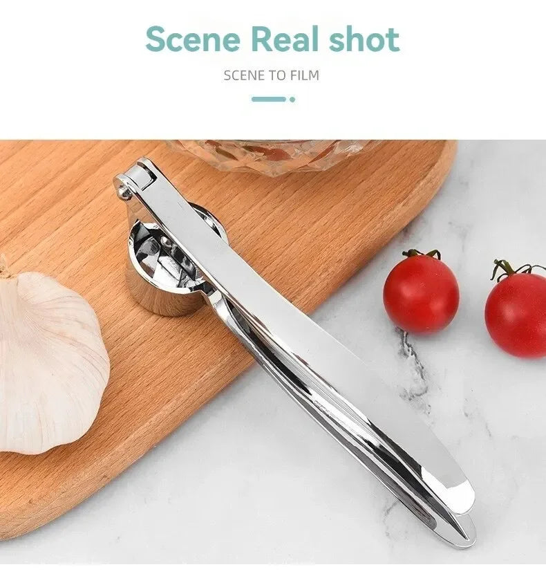 Garlic Press Zinc Alloy & Stainless Steel