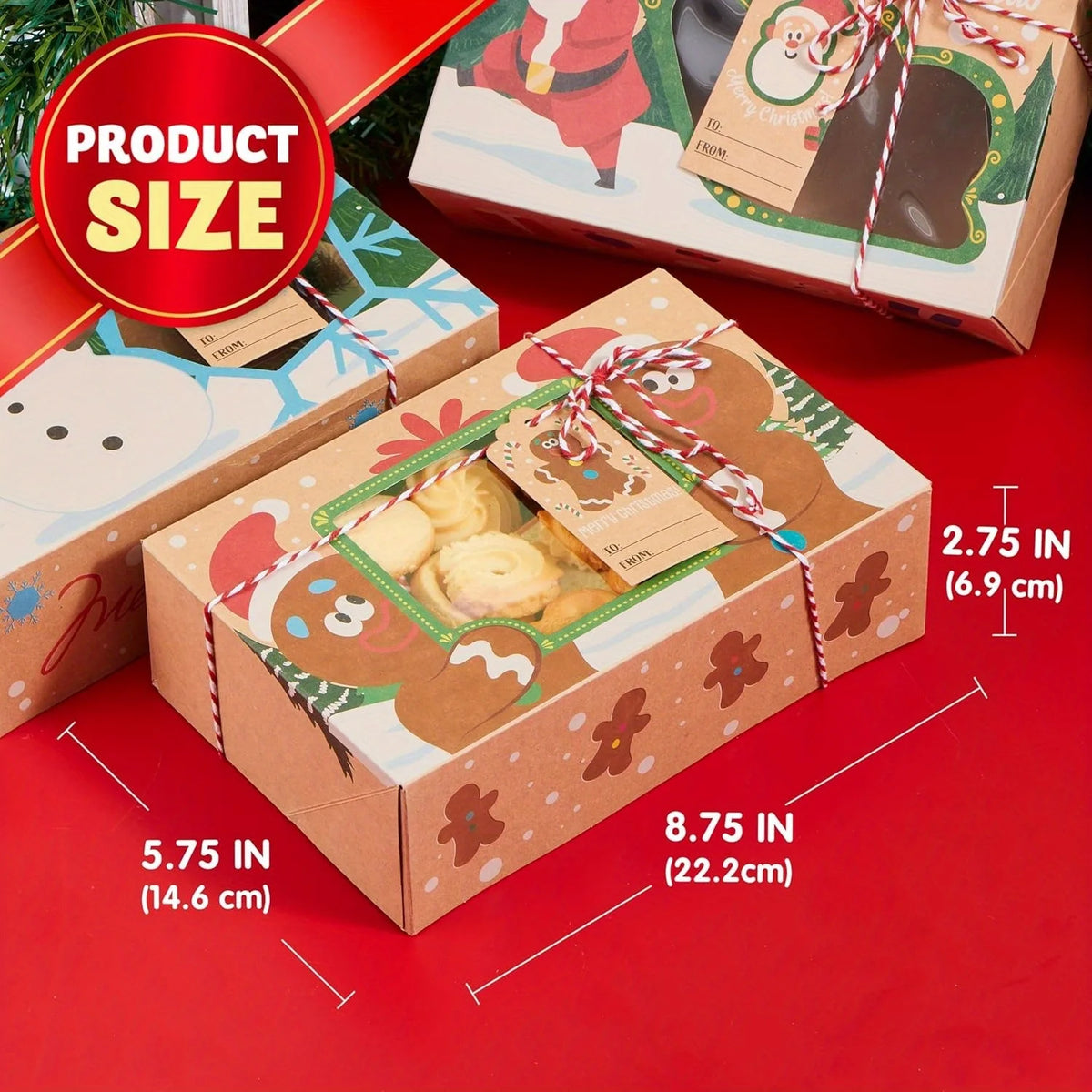 24 PCS Christmas Cookie Gift Baking Box