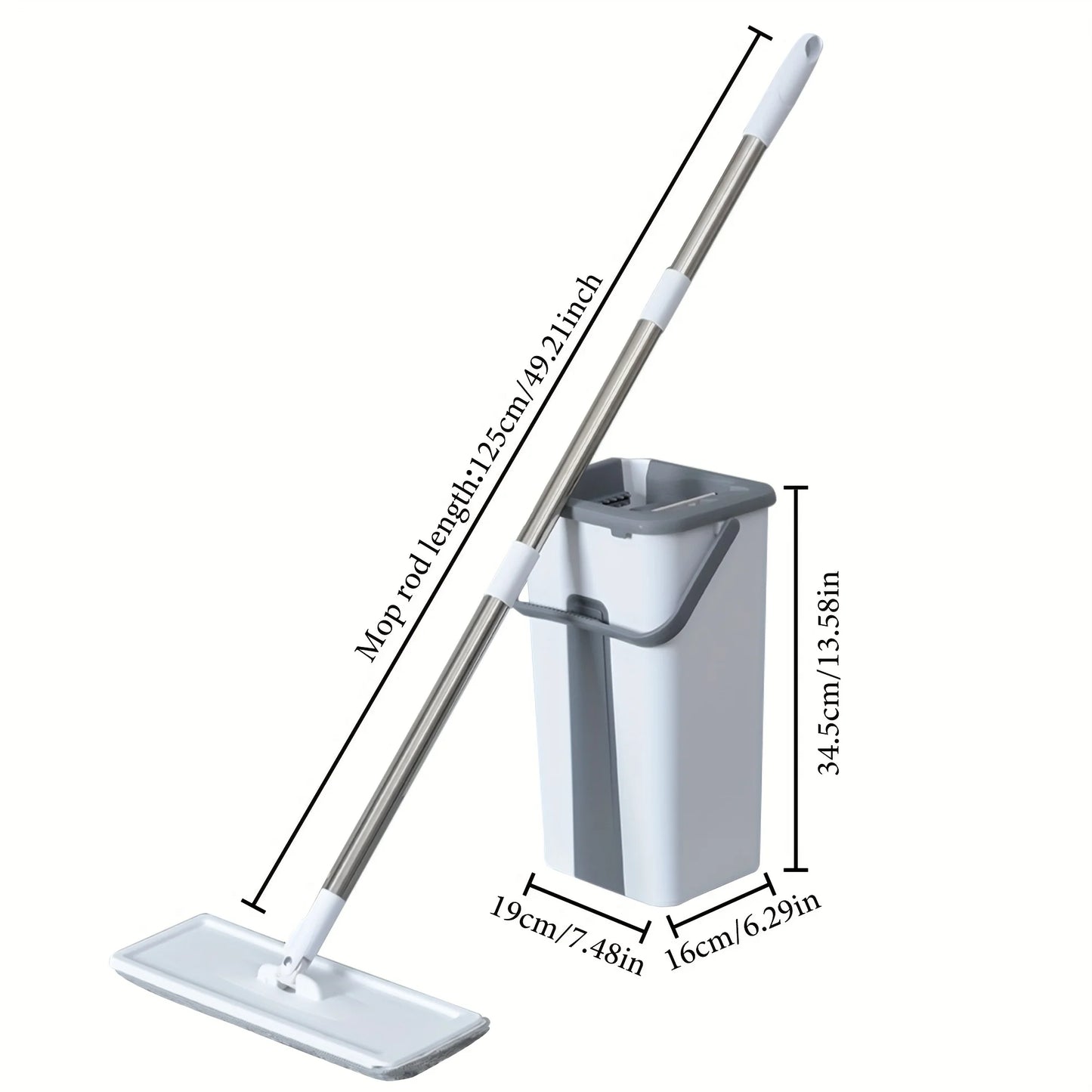 Magic Mop and Bucket Set – Spin 360 Flat Mop,