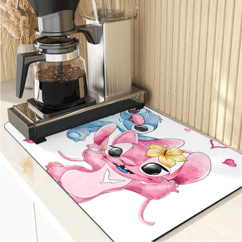 Disney Lilo Stitch Couple Drying Mat