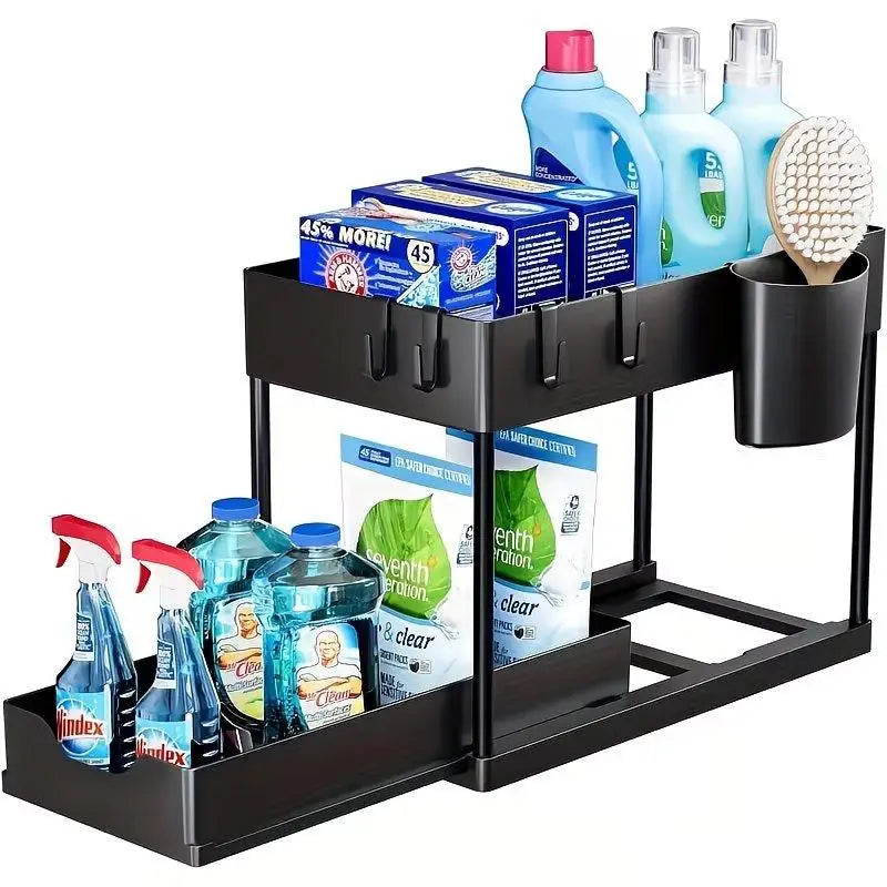2 Tier Sliding Under Sink Organizer