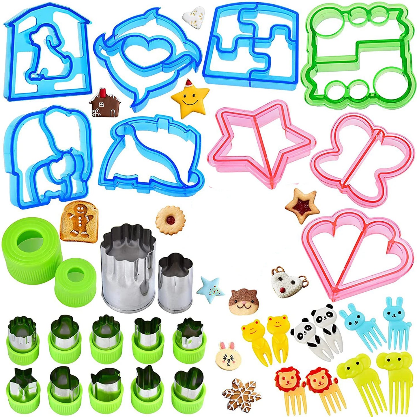 Sandwich Cutters Set for Food Cookies Bread
