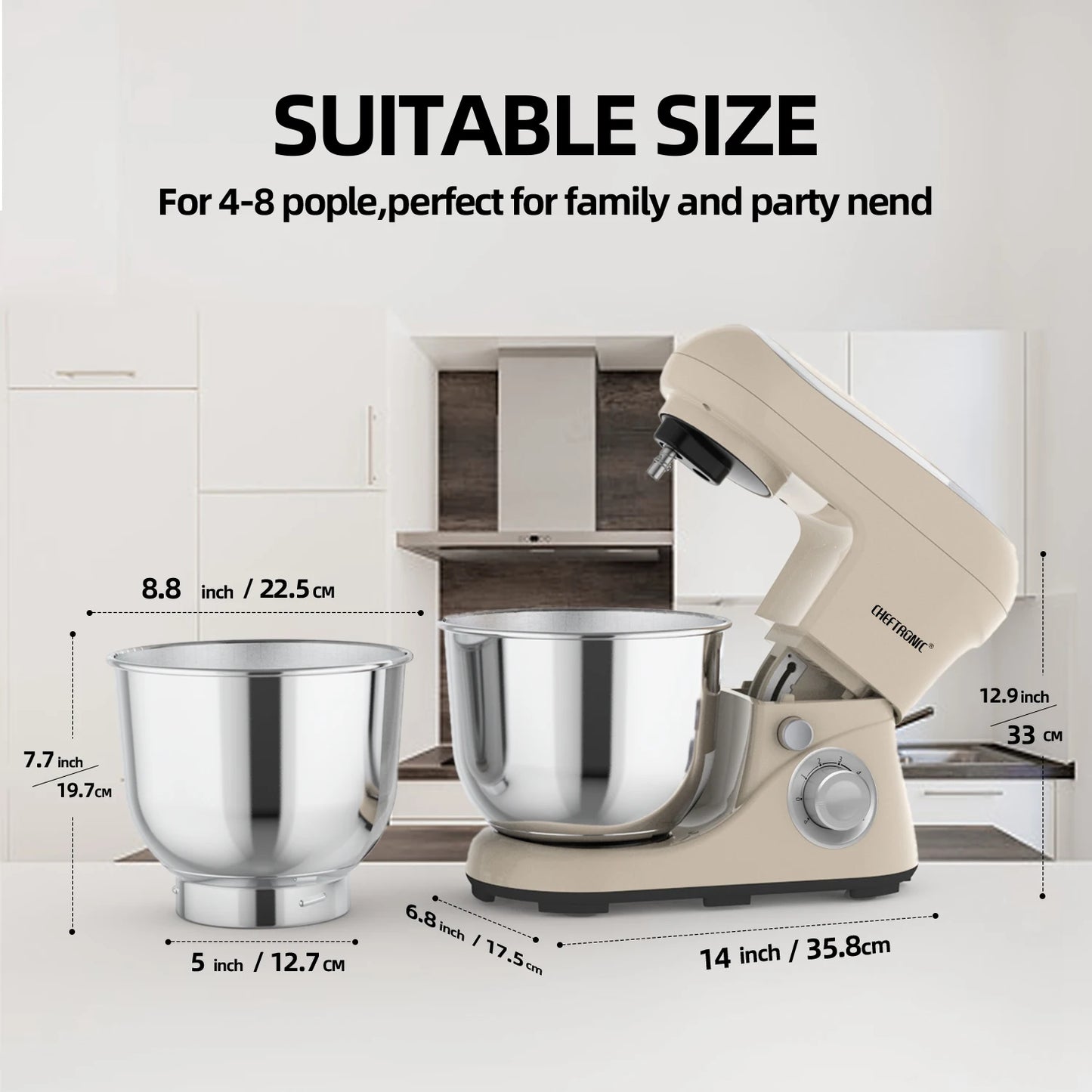 1pc CHEFTRONIC Stand Mixer,5Qt