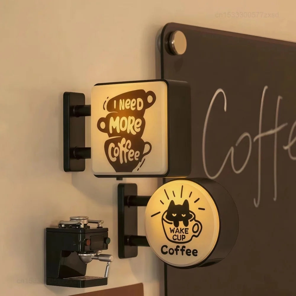 Retro Coffee Corner Creative Atmosphere Light