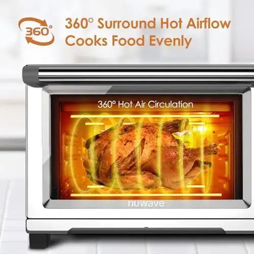 12-in-1 Air Fryer Toaster Oven, 30-QT XL Capacity,