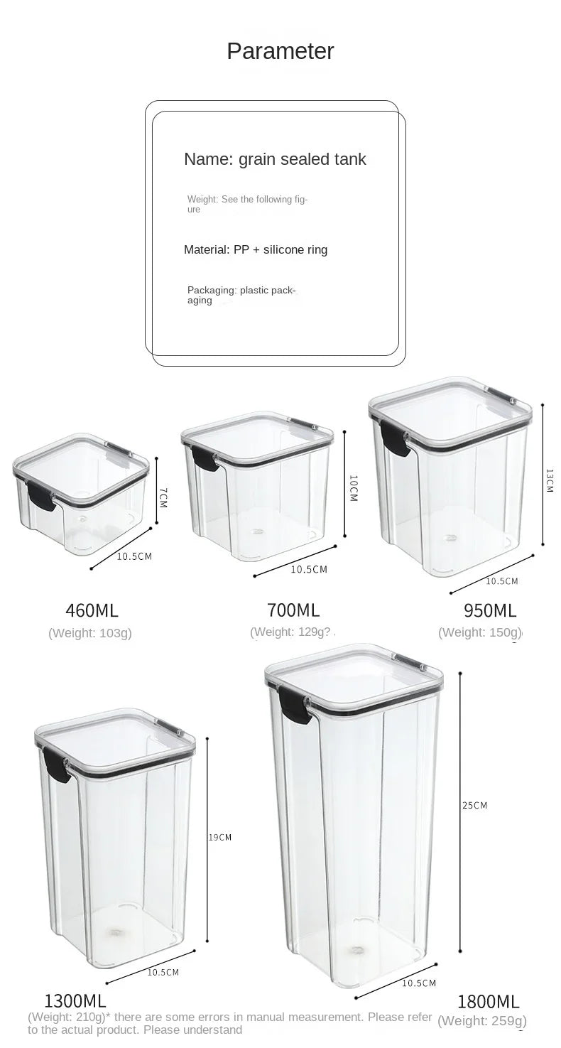 Sealed Jars Kitchen Grain Storage Organizer