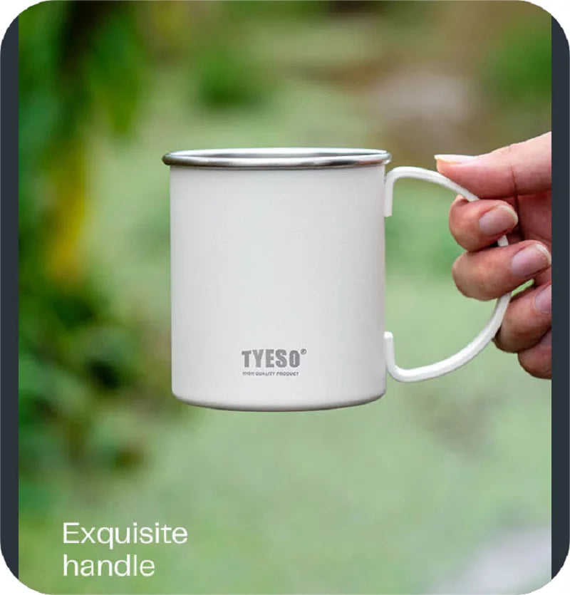 Tyeso Anti-scalding 304 Stainless Steel Cups Plastic Handle