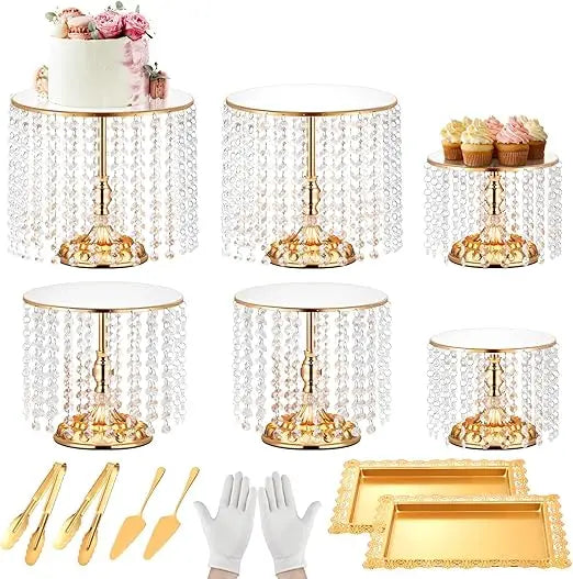 12 Pieces Gold Cake Stand Set, Vintage Cake Display
