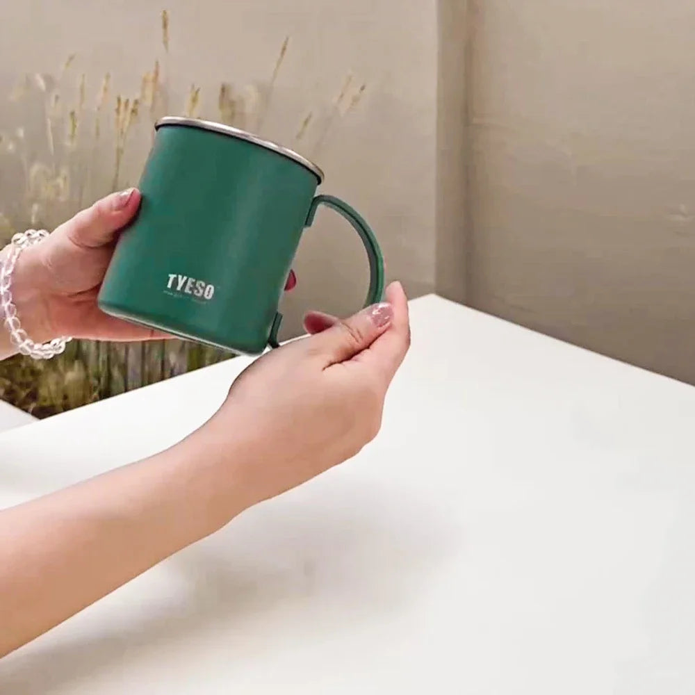 Tyeso Anti-scalding 304 Stainless Steel Cups Plastic Handle