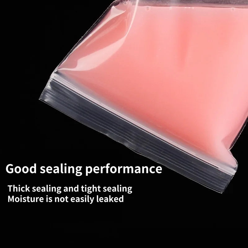 200/100PCS Transparent Zip Bags Food