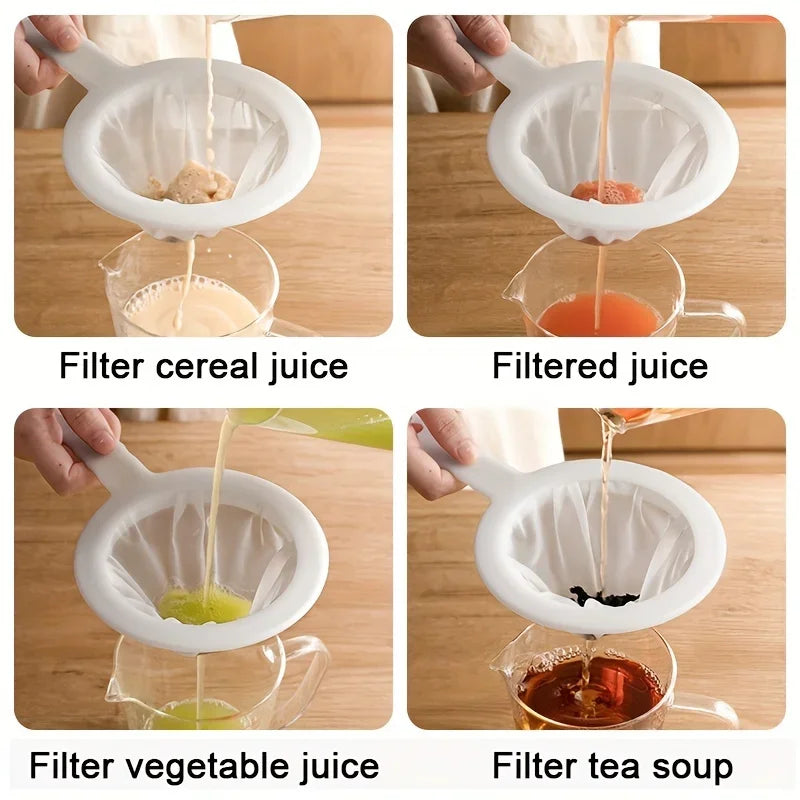 1PC Fine Mesh Strainer Spoon for Coffee, Milk,
