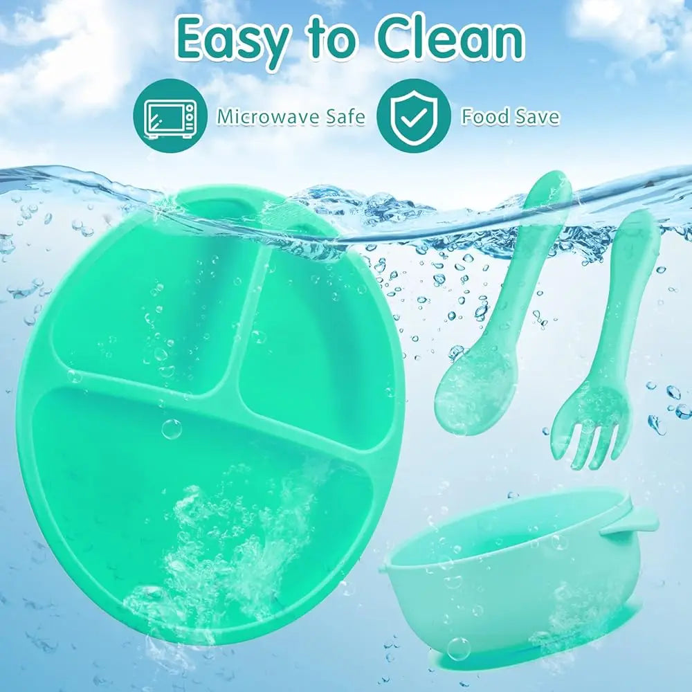 12 Pcs Silicone Bowl with Suction