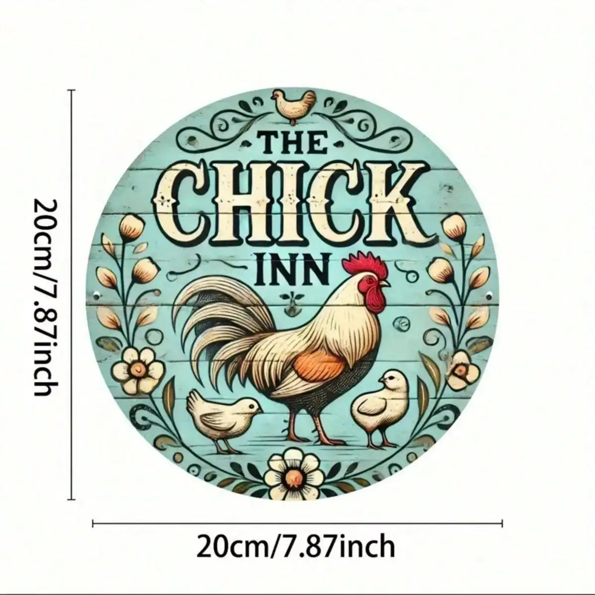 8x8" "Chicken Inn" Vintage Metal Sign
