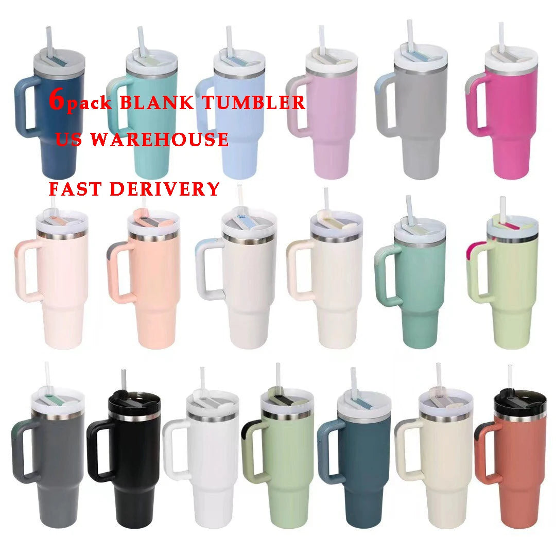 6pack 40oz Stainless Steel Double Wall Keep Cold Tumbler