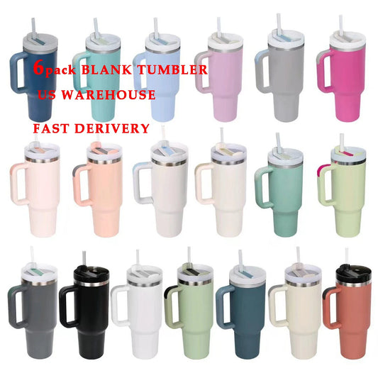 6pack 40oz Stainless Steel Double Wall Keep Cold Tumbler