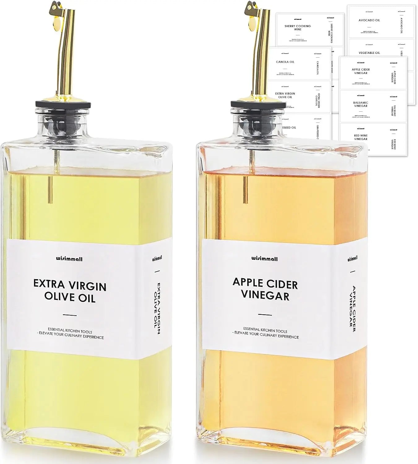 Olive Oil Dispenser For Kitchen, Glass Oil Bottle 500ML Oil