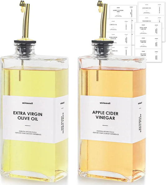 Olive Oil Dispenser For Kitchen, Glass Oil Bottle 500ML Oil