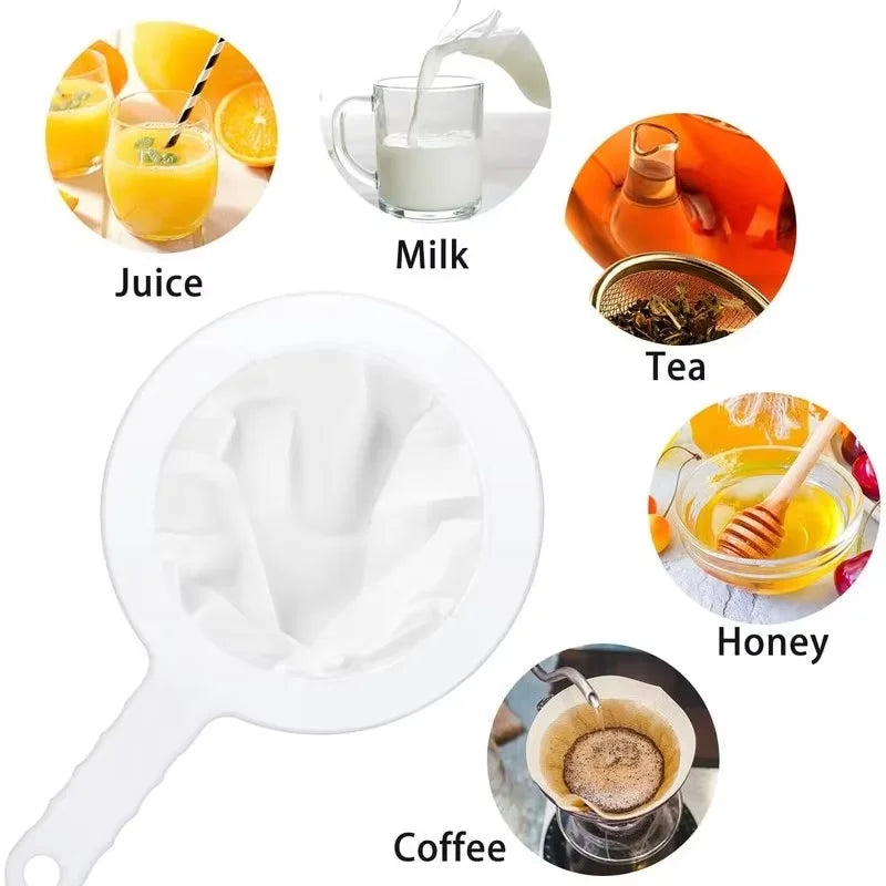 1PC Fine Mesh Strainer Spoon for Coffee, Milk,