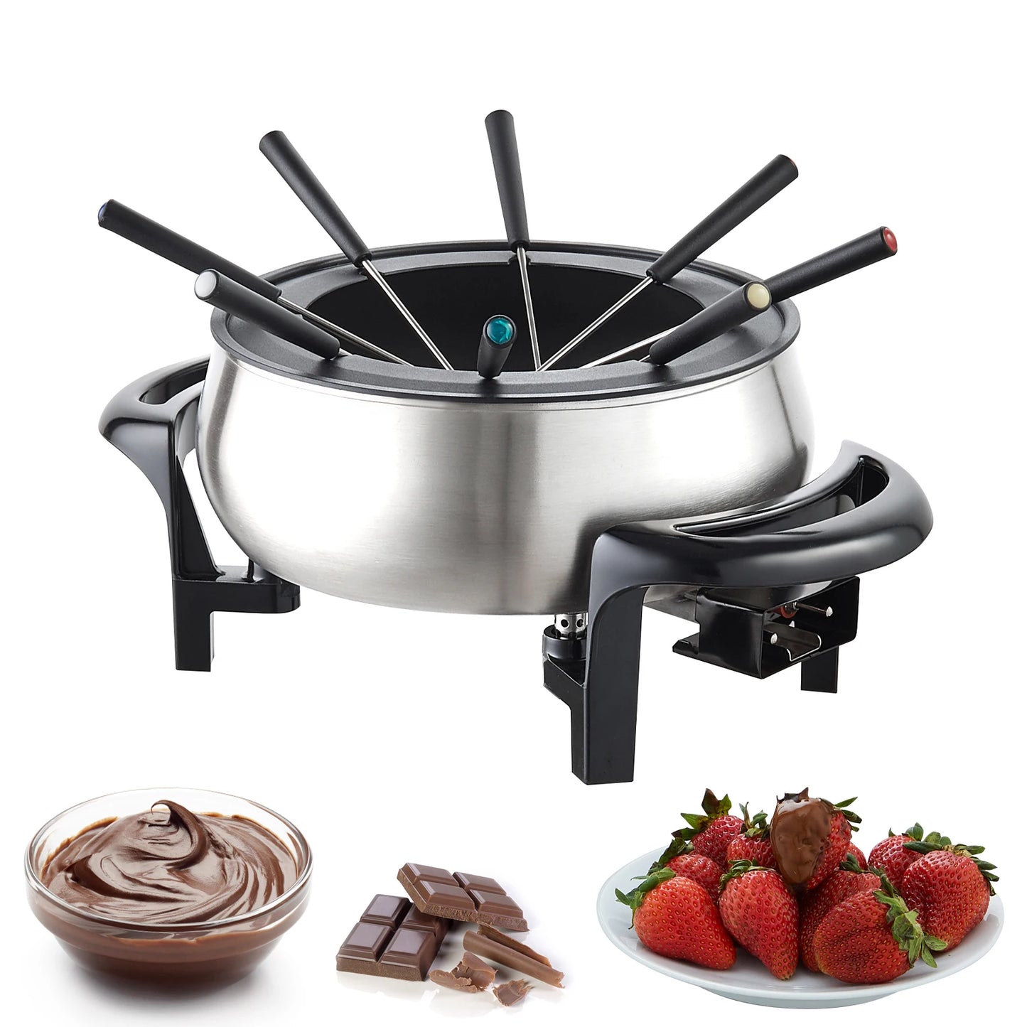 Electric Fondue Pot Set for Cheese & Chocolate