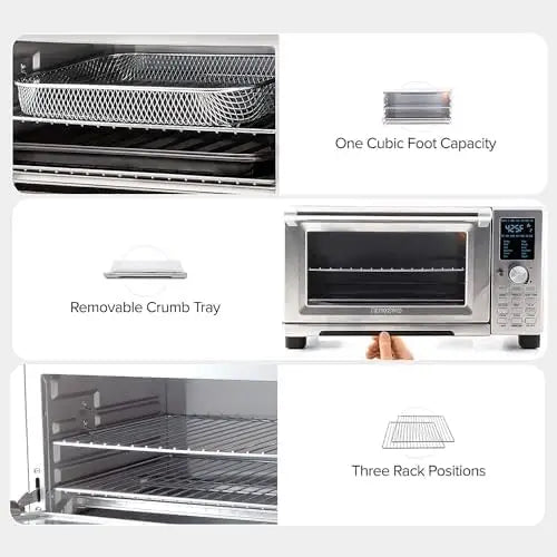 12-in-1 Air Fryer Toaster Oven, 30-QT XL Capacity,