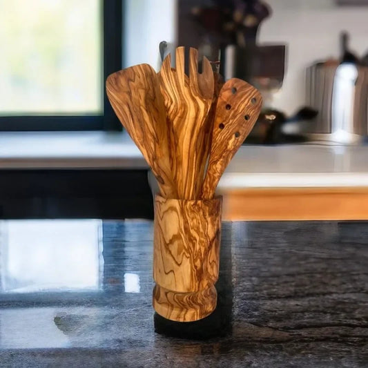 Olive Wood Kitchen Utensils Set