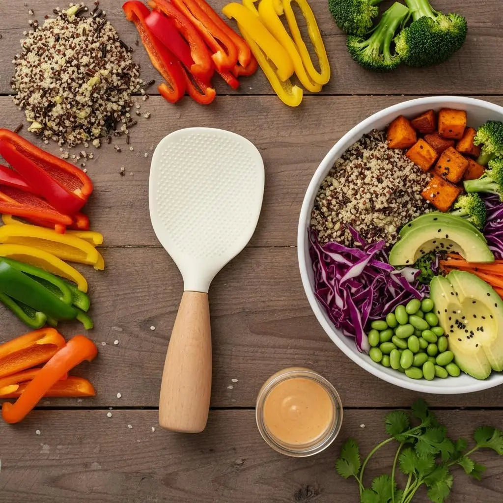 Heat-Resistant Silicone Spoon With Wooden Handle -