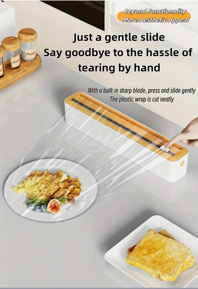 Large Size Plastic Wrap Dispenser with Cutter,