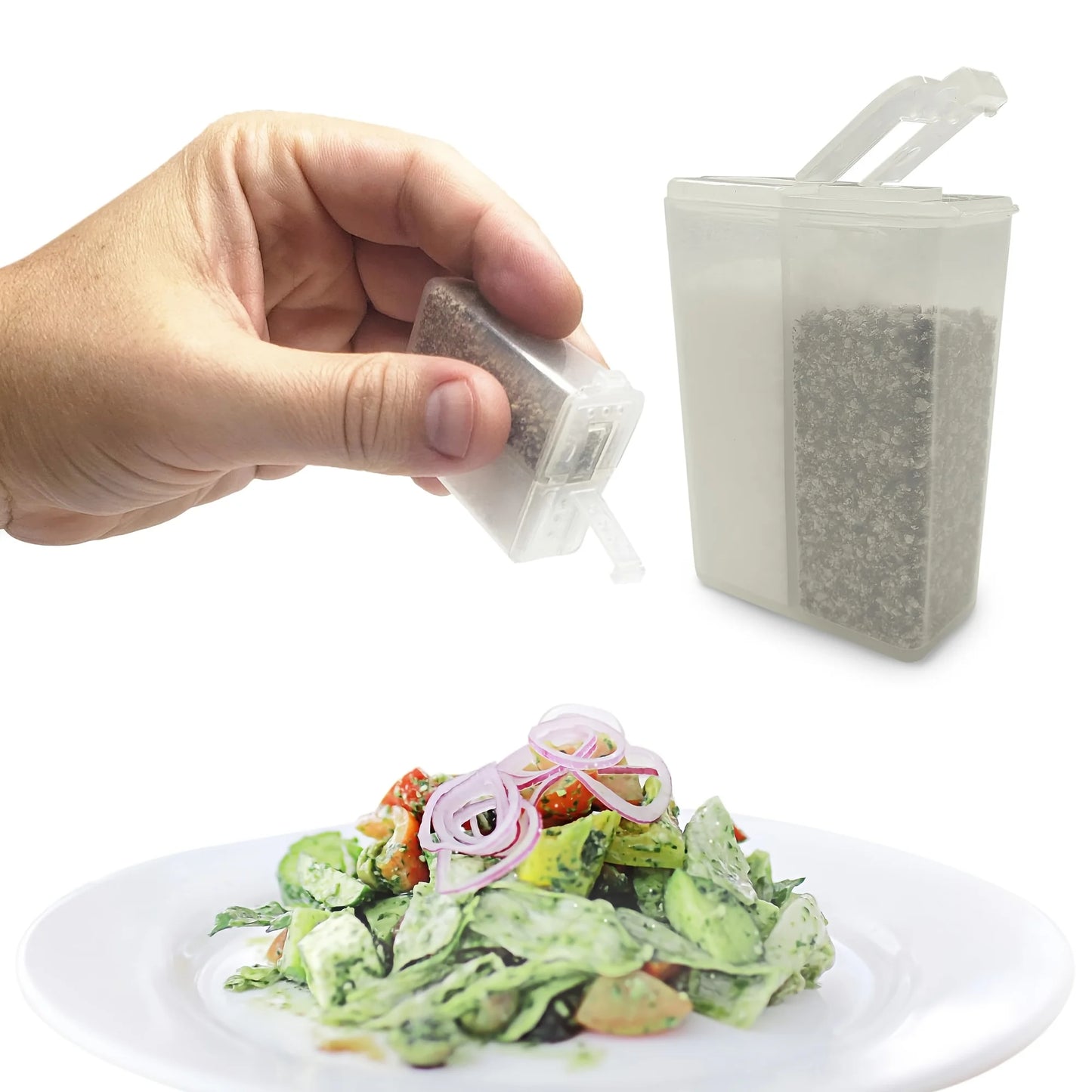 1/2pcs 2in1 Camping Seasoning Shaker Multi-Purpose Spice Jar