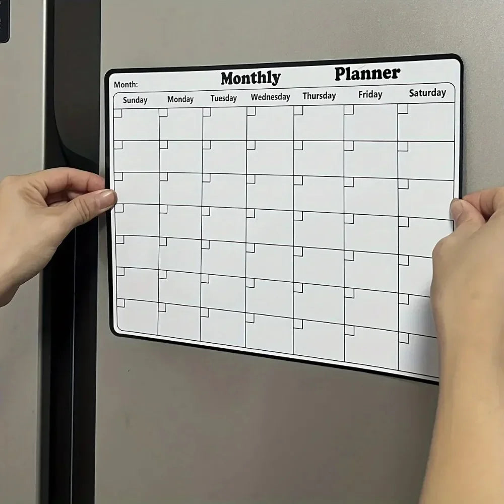 Fashionable magnetic dry erase calendar