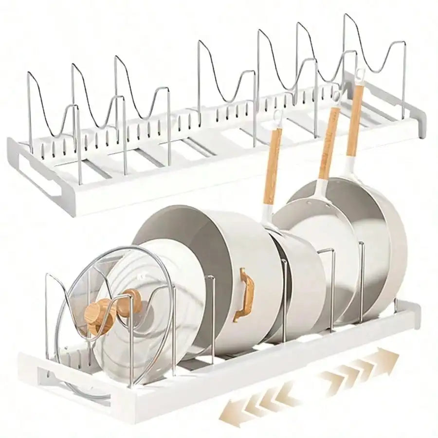 Pull-Out Pot And Pan Organizer, Kitchen Cabinet Drawer