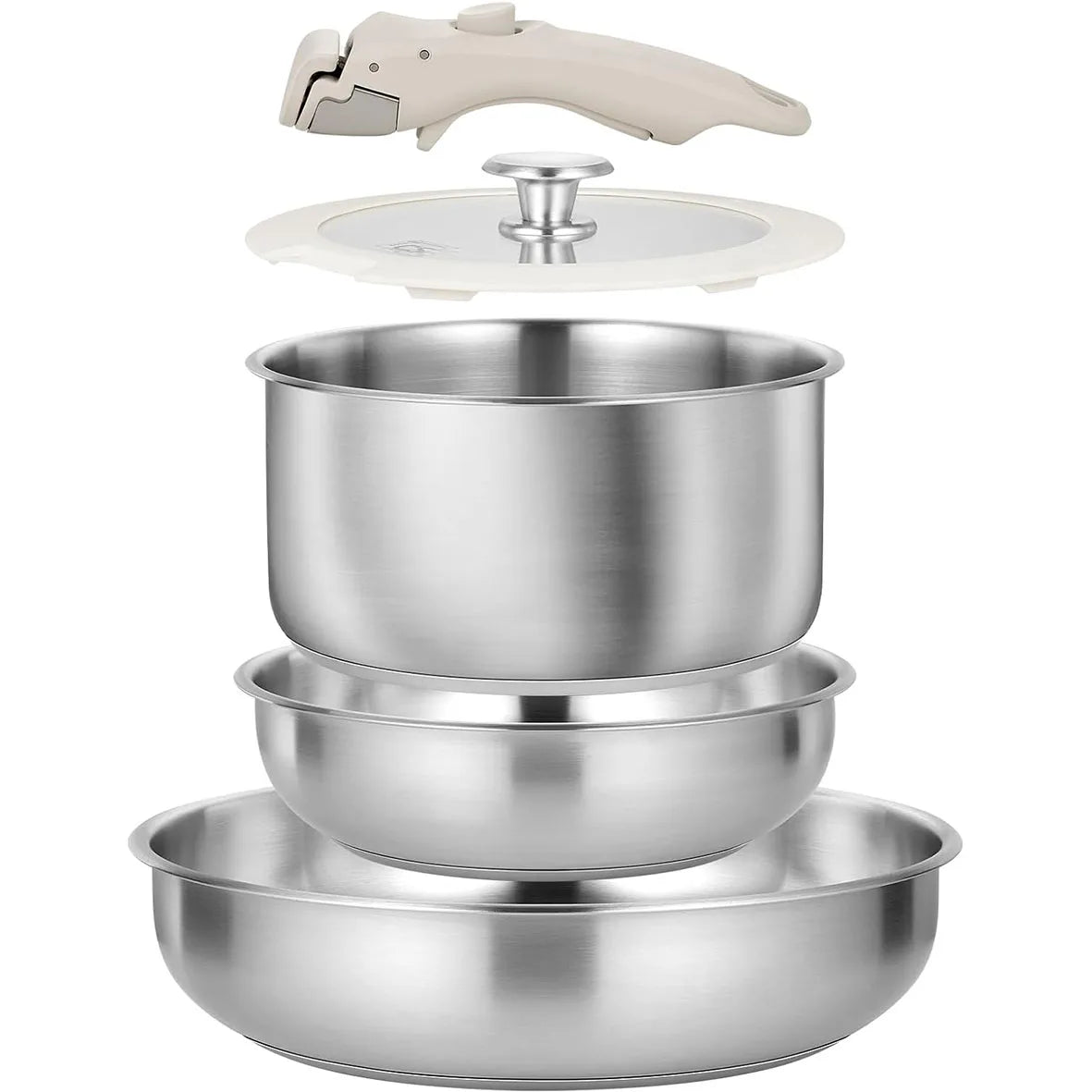 KOCH SYSTEME CS Stainless Steel Pots and Pans Set,