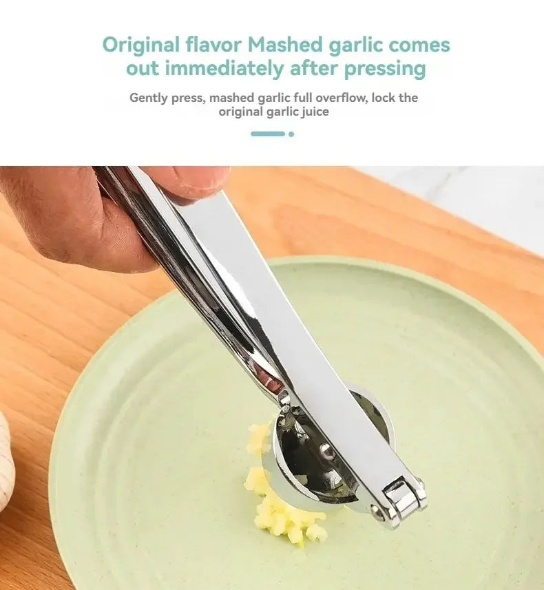 Garlic Press Zinc Alloy & Stainless Steel