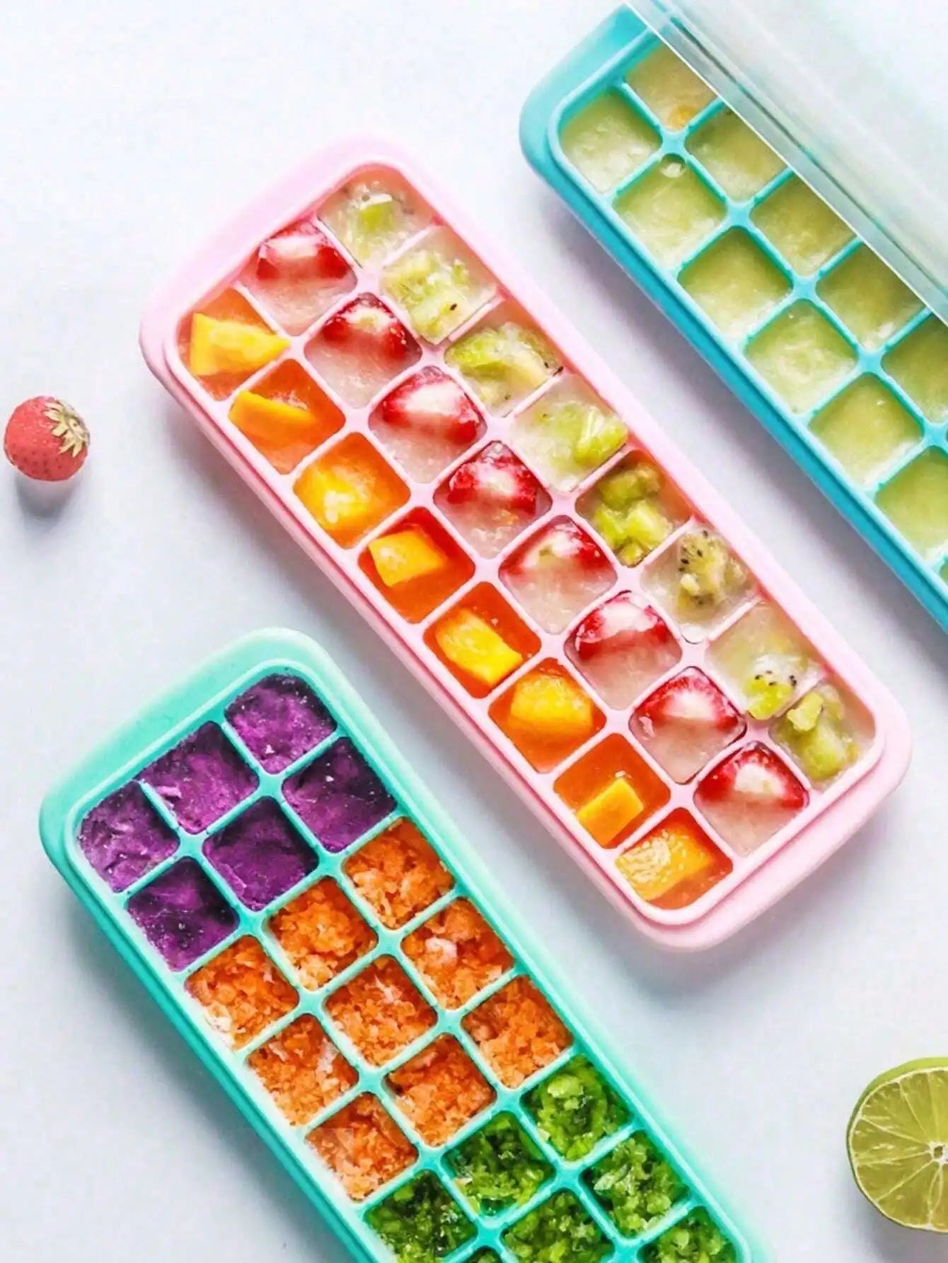 1/2/4pcs Silicone Ice Cube Trays,