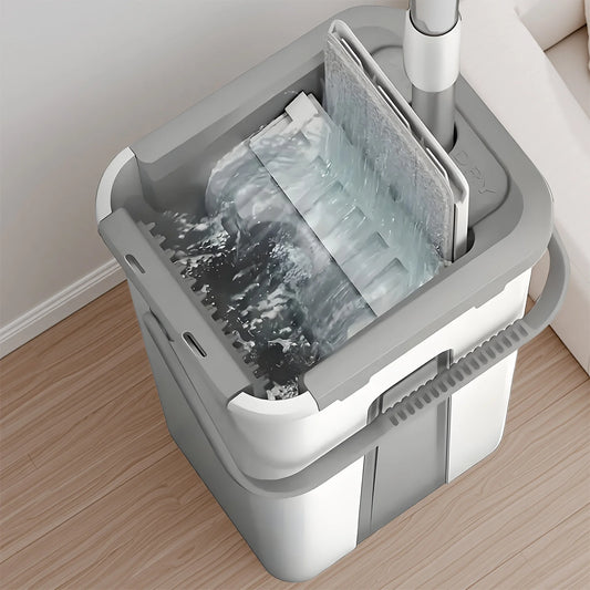 Magic Mop and Bucket Set – Spin 360 Flat Mop,