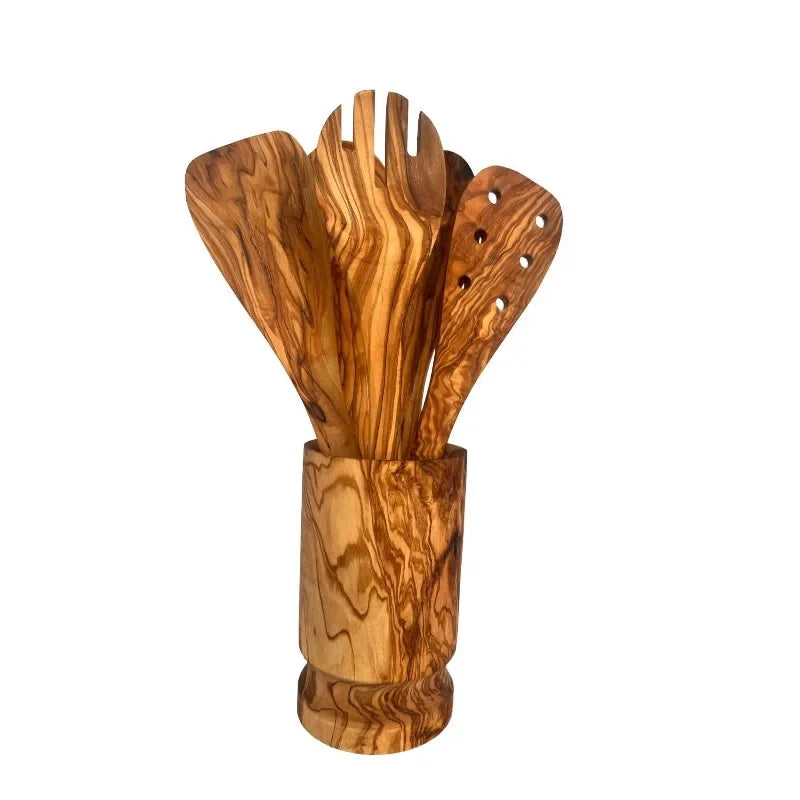 Olive Wood Kitchen Utensils Set