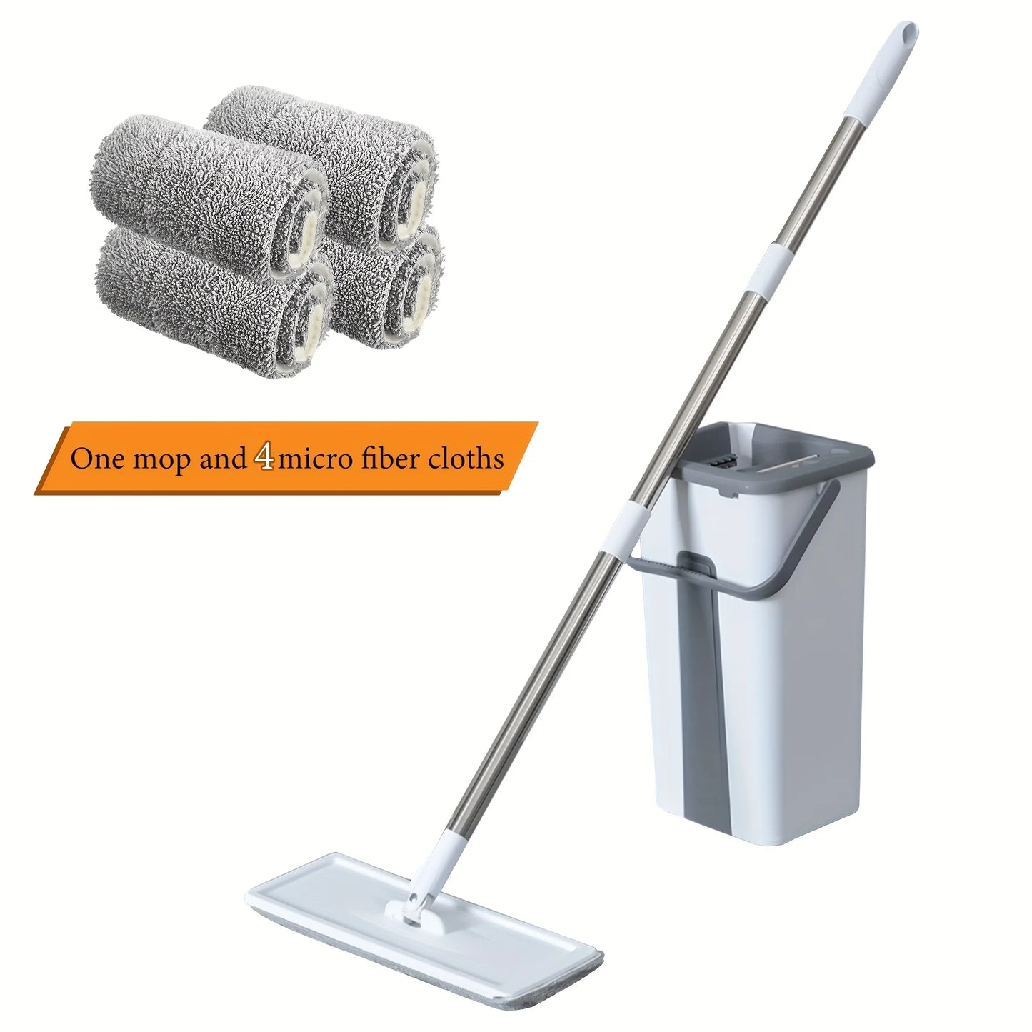 Magic Mop and Bucket Set – Spin 360 Flat Mop,