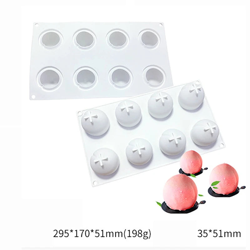 Pineapple Pear Peach Fruit Series Cake Silicone Mold