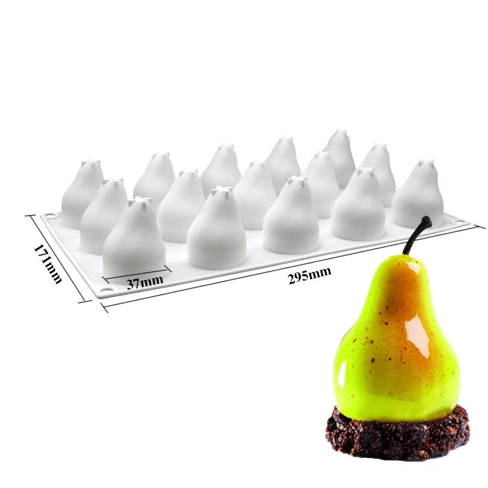 Pineapple Pear Peach Fruit Series Cake Silicone Mold