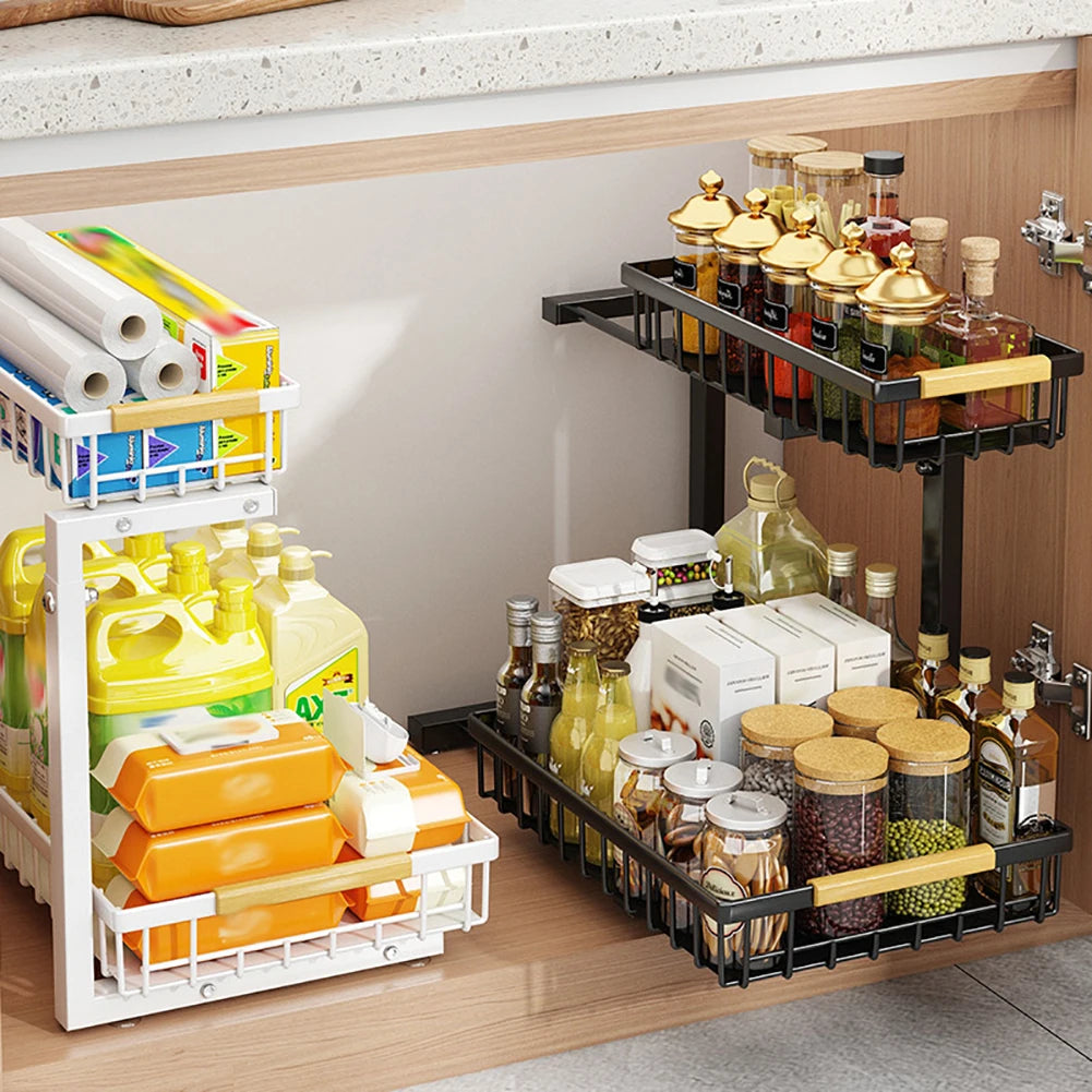 2-Tier Pull Out Cabinet Organizer