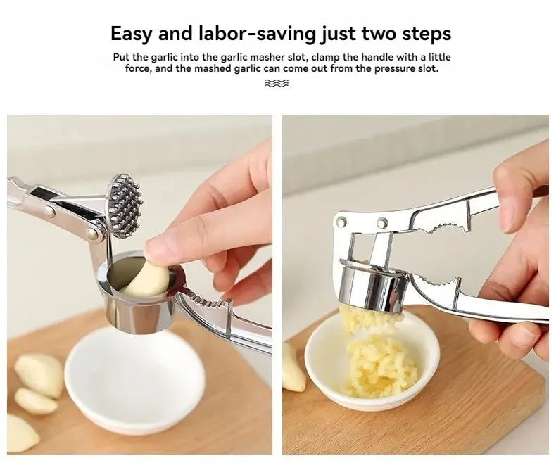 Garlic Press Zinc Alloy & Stainless Steel