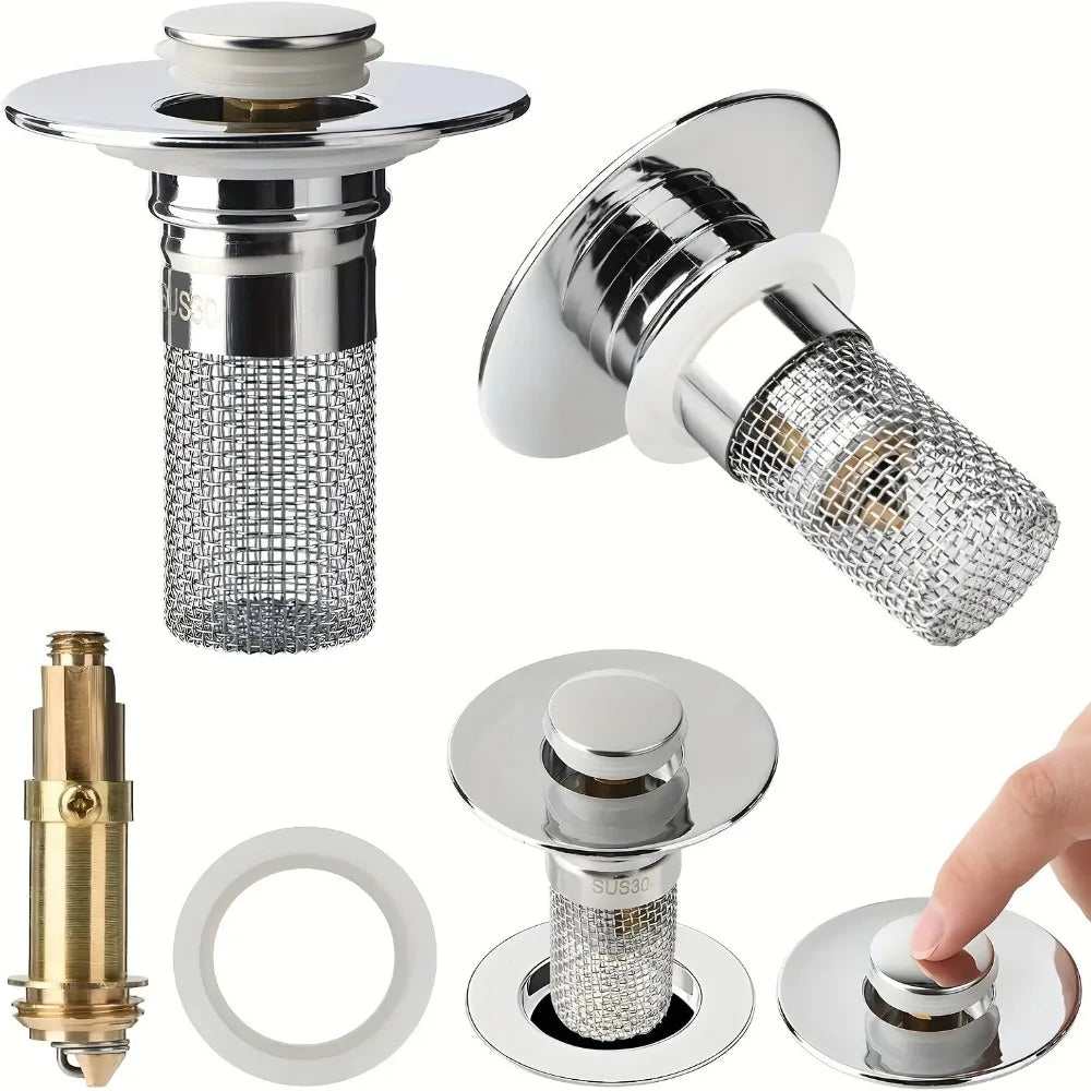 4/6/10pcs Stainless Steel Sink Plugs,