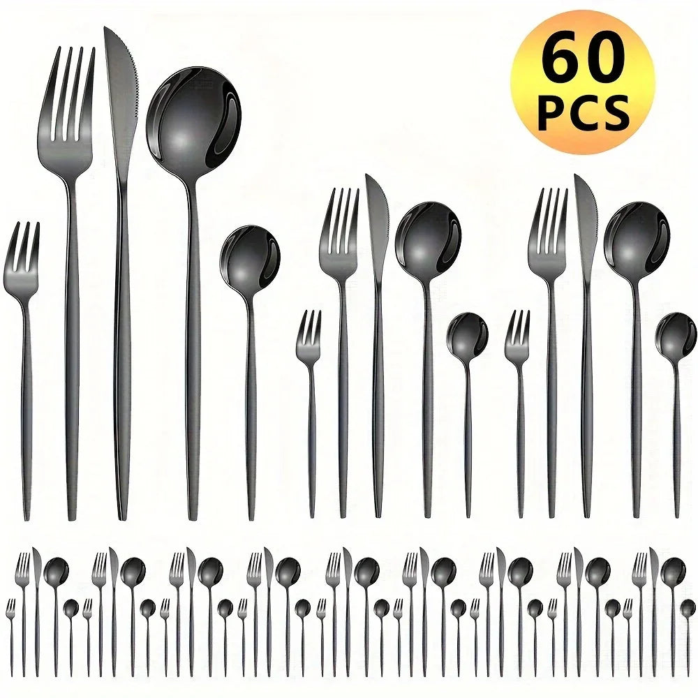 60pcs Stainless Steel Cutlery