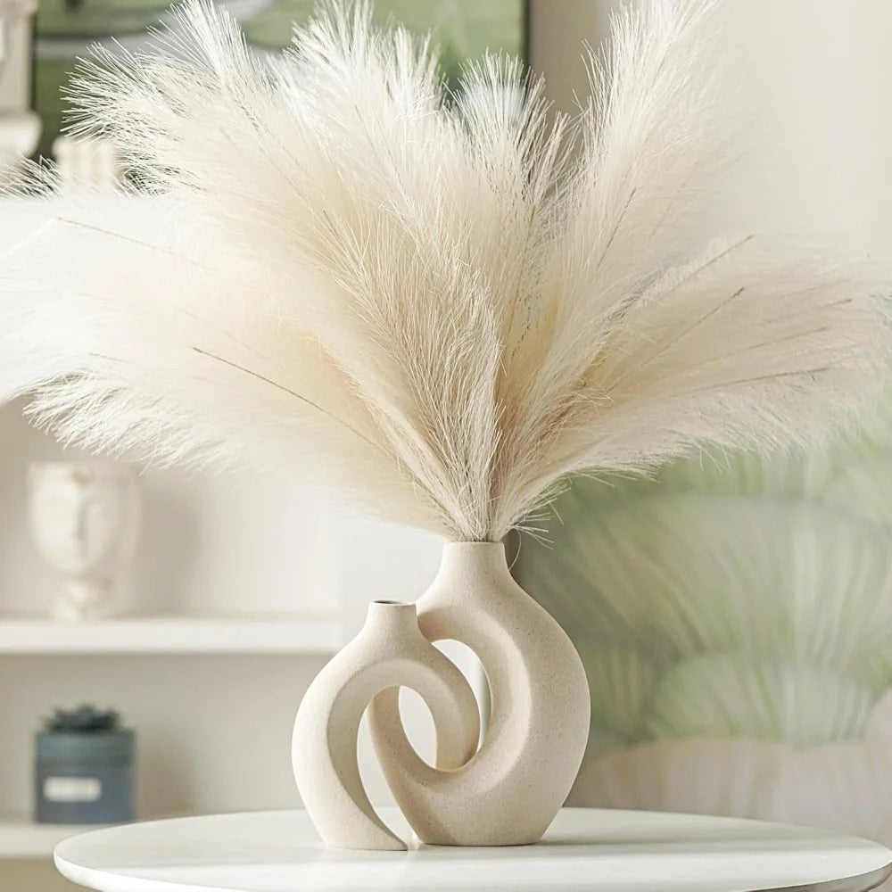 Hollow ceramic vase, Nordic modern