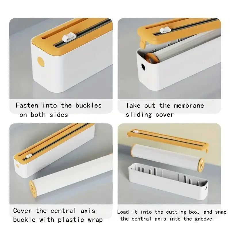 Large Size Plastic Wrap Dispenser with Cutter,