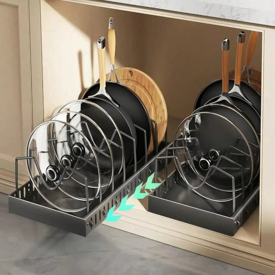 Pull-Out Pot And Pan Organizer, Kitchen Cabinet Drawer