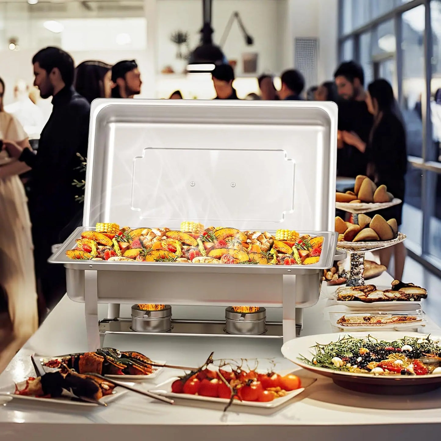 2/4/6 Pack 8QTChafing Dish Buffet Set