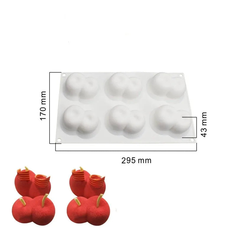 Pineapple Pear Peach Fruit Series Cake Silicone Mold