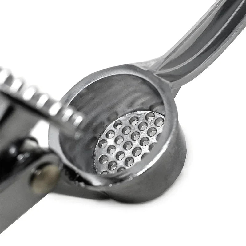 6.10in Stainless Steel Garlic Mincer - Dual-Use Garlic Press & Nut Cracker